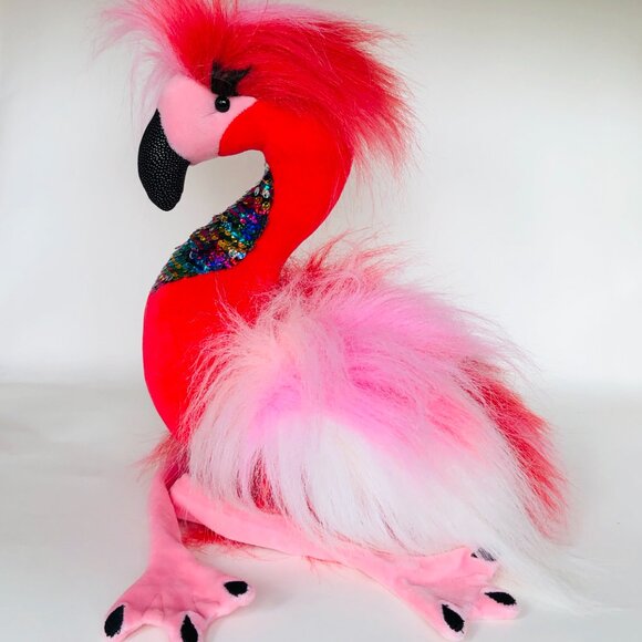 New w/Tag Douglas Plush Flamingo Phyllis Rainbow Fuzzle Stuffed Animal - Picture 5 of 16